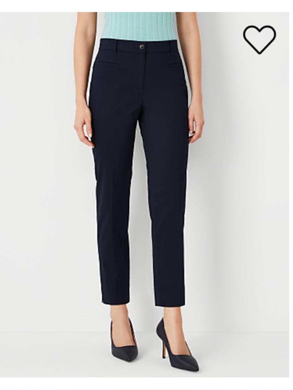 Ann Taylor Slim Cropped Dress Pants in black